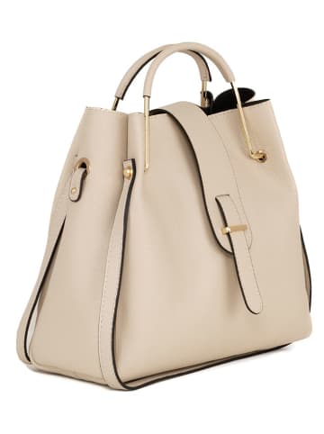 Lucca Baldi Leren handtas "Vinci" beige - (B)33 x (H)28 x (D)13 cm