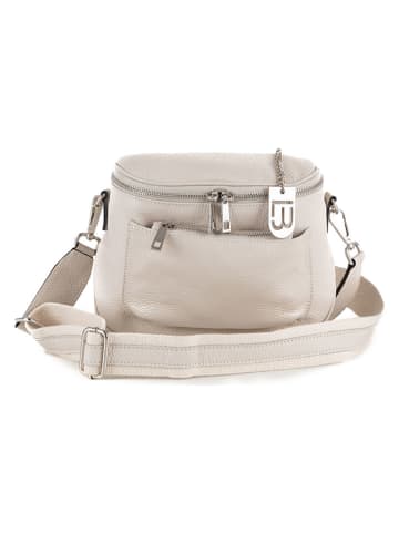 Lucca Baldi Leren schoudertas "Favara" beige - (B)24 x (H)19 x (D)7 cm