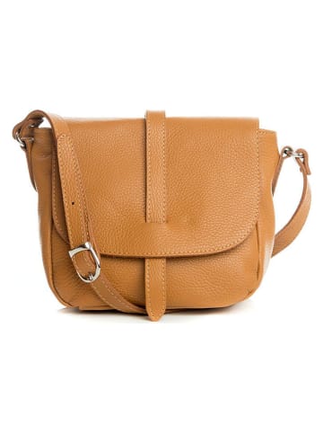 Lia Biassoni Leren schoudertas "Mella" cognackleurig - (B)24 x (H)20 x (D)9 cm