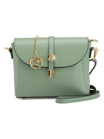 Pia Sassi Leren schoudertas "La Marmora" mintgroen - (B)25 x (H)19 x (D)8 cm