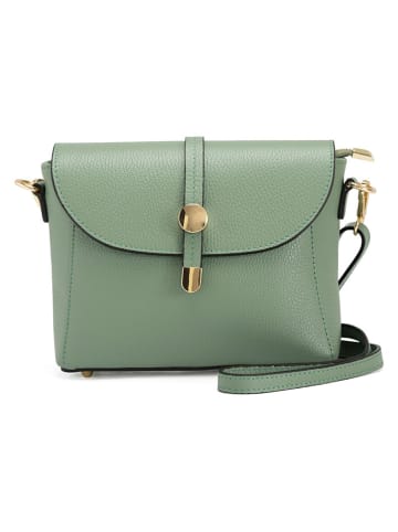 Pia Sassi Leren schoudertas "La Marmora" mintgroen - (B)25 x (H)19 x (D)8 cm