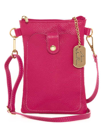 Anna Morellini Leren schoudertas "Erica" roze - (B)14 x (H)21 x (D)1 cm