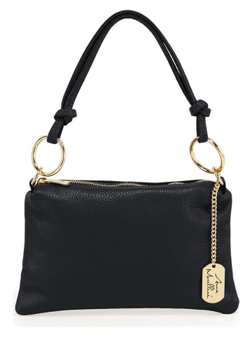 Anna Morellini Leder-Schultertasche "Erenza" in Schwarz - (B)25,5 x (H)16 x (T)2 cm