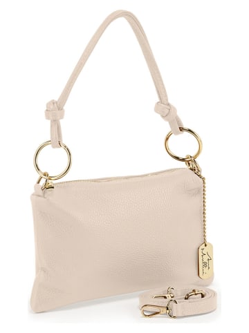 Anna Morellini Leder-Schultertasche "Erenza" in Beige - (B)25,5 x (H)16 x (T)2 cm
