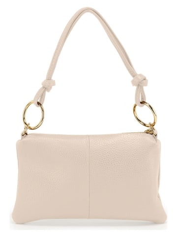 Anna Morellini Leren schoudertas "Erenza" beige - (B)25,5 x (H)16 x (D)2 cm