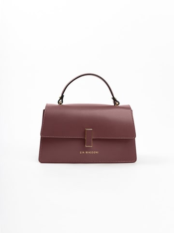Lia Biassoni Leren handtas "Fegana" bordeaux - (B)20 x (H)14 x (D)8 cm