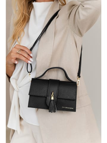 Lia Biassoni Leren handtas zwart - (B)20 x (H)13 x (D)6 cm