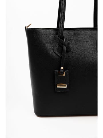 Lia Biassoni Leder-Schultertasche in Schwarz - (B)34 x (H)29 x (T)12 cm