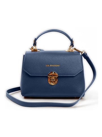 Lia Biassoni Leren schoudertas "Calopinace" donkerblauw - (B)23 x (H)16 x (D)12 cm