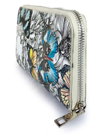 Mila Blu Leder-Geldbörse "Rovere" in Bunt - (B)20 x (H)11 x (T)2 cm