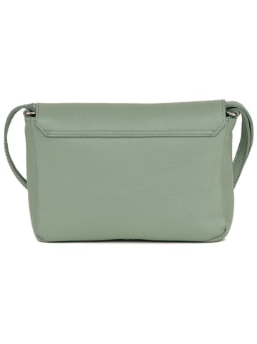 Anna Morellini Leren schoudertas "Lola" groen - (B)24 x (H)18 x (D)6 cm