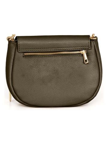 Anna Morellini Skórzana torebka "Iseppa" w kolorze khaki - 24 x 9 x 21 cm