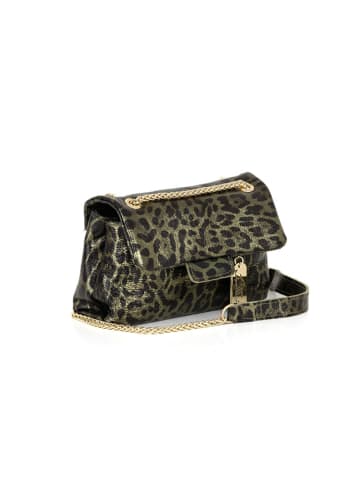 Anna Morellini Leder-Umhängetasche "Ondina" in Grün - (B)22 x (H)19 x (T)8 cm