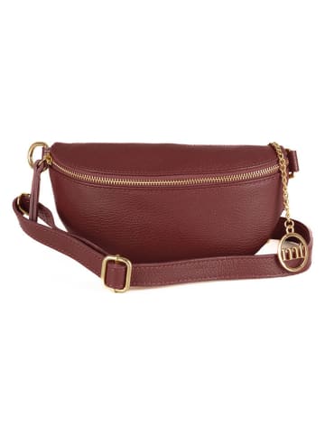 Mia Tomazzi Leren borstbuidel "Perugino" bordeaux - (B)23 x (H)13 x (D)2 cm