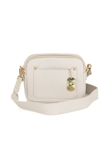 Anna Morellini Leder-Umhängetasche "Aldina" in Hellbeige - (B)22 x (H)18 x (T)11 cm