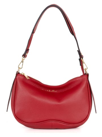 Anna Morellini Leder-Schultertasche "Pupetta" in Rot - (B)30 x (H)20 x (T)12 cm