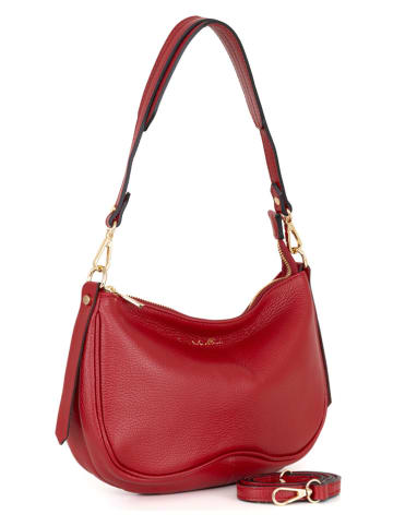 Anna Morellini Skórzana torebka "Pupetta" w kolorze czerwonym - 30 x 20 x 12 cm