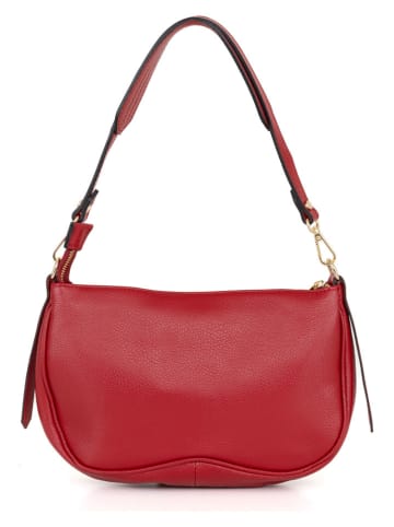 Anna Morellini Leren schoudertas "Pupetta" rood - (B)30 x (H)20 x (D)12 cm