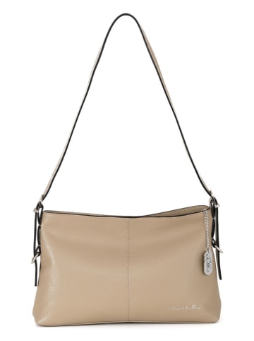 Anna Morellini Leren schoudertas "Brigida" beige - (B)36 x (H)24 x (D)9 cm