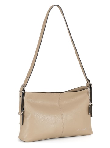 Anna Morellini Leren schoudertas "Brigida" beige - (B)36 x (H)24 x (D)9 cm