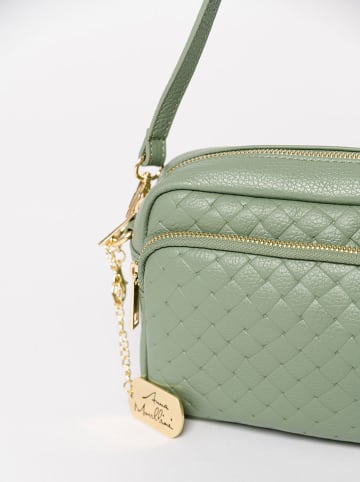 Anna Morellini Skórzana torebka "Colomba" w kolorze zielonym - 22 x 10 x 15 cm