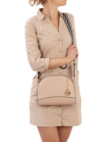 Mia Tomazzi Skórzana torebka "Marghera" w kolorze jasnoróżowym - 26 x 20 x 8 cm