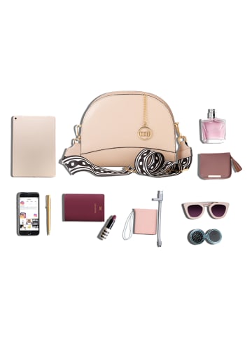 Mia Tomazzi Skórzana torebka "Marghera" w kolorze jasnoróżowym - 26 x 20 x 8 cm