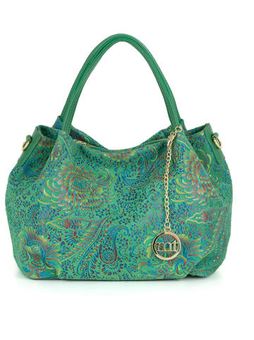 Mia Tomazzi Leder-Henkeltasche "Gonfalone" in Grün - (B)24 x (H)21 x (T)13 cm