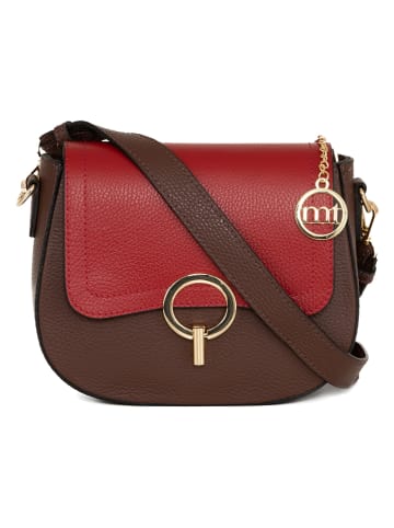 Mia Tomazzi Leder-Umhängetasche "Carracci" in Bordeaux - (B)23 x (H)18 x (T)7,5 cm