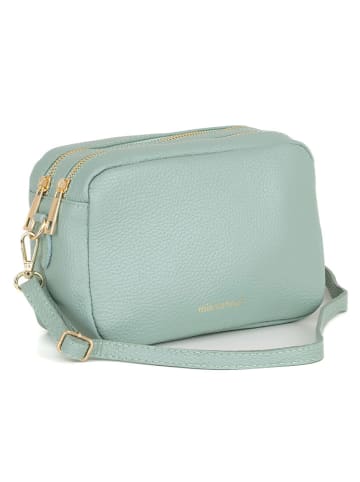 Mia Tomazzi Leder-Umhängetasche "Astolfo" in Mint - (B)23 x (H)16 x (T)11 cm