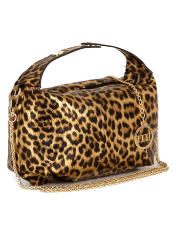 Mia Tomazzi Leren handtas "Clusone" beige/bruin - (B)21 x (H)13 x (D)11 cm