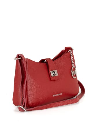 Mia Tomazzi Skórzana torebka "Cuneo" w kolorze czerwonym - 23 x 13 x 7 cm
