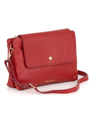 Mia Tomazzi Leren schoudertas "Bardolino" rood - (B)28 x (H)19 x (D)13 cm