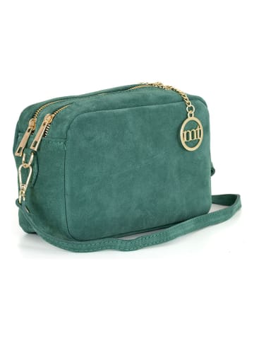 Mia Tomazzi Skórzana torebka w kolorze zielonym - 23 x 16 x 11 cm