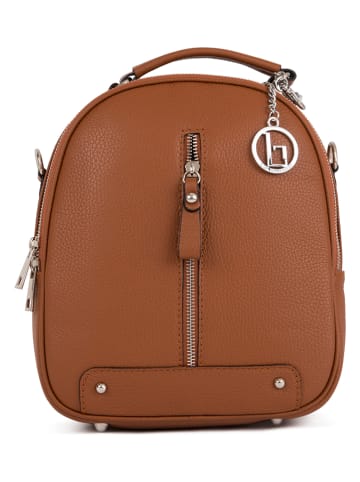 Lia Biassoni Skórzany plecak w kolorze brązowym - 23 x 27 x 10 cm