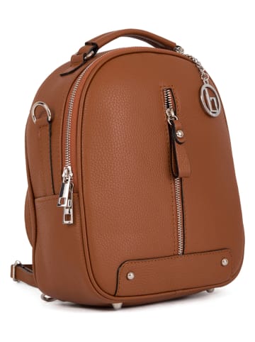 Lia Biassoni Leder-Rucksack in Braun - (B)23 x (H)27 x (T)10 cm