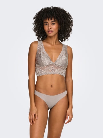 ONLY Top w kolorze szarobrązowym