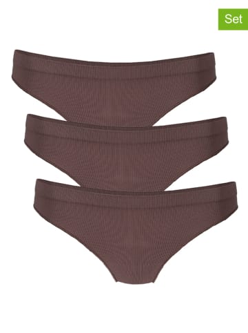 ONLY Stringi (3 pary) w kolorze ciemnobrązowym