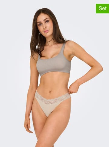 ONLY 3er-Set: Strings in Beige