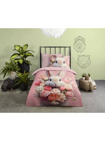 Pure Microvezel beddengoedset "Cathy" lichtroze/beige