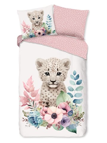 Good Morning Komplet pościeli "Sama" w kolorze biało-jasnoróżowym
