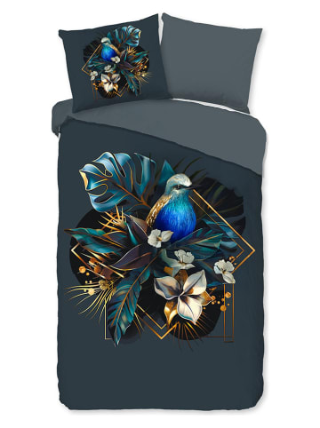 Pure Microvezel beddengoedset "Larry" donkerblauw