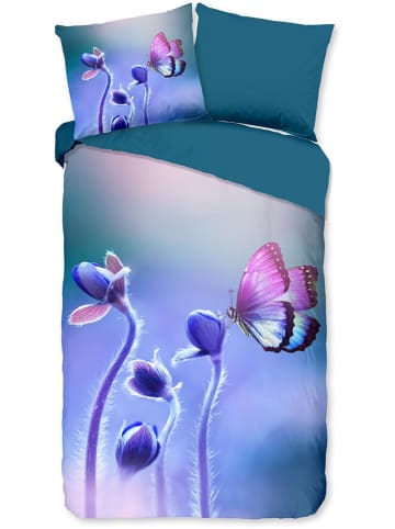 Pure Microvezel beddengoedset "Davine" blauw/paars