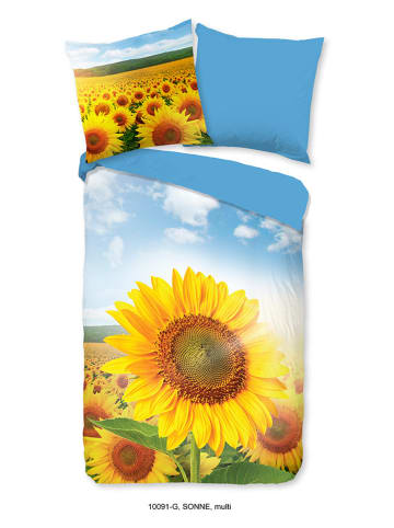 Good Morning Komplet pościeli "Sun" w kolorze błękitno-żółtym