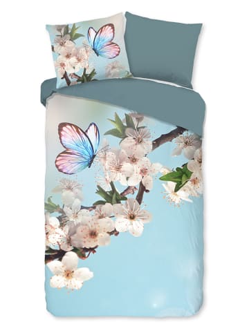 Good Morning Renforcé beddengoedset "Mayla" lichtblauw