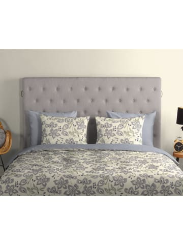 Good Morning Renforcé beddengoedset "Vesper" crème/grijs