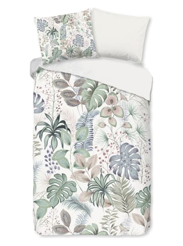 Good Morning Bettwäsche-Set "Abel" in Weiß/ Grün