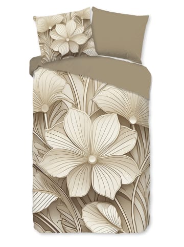 Good Morning Bettwäsche-Set "Artdeco" in Beige/ Hellbraun