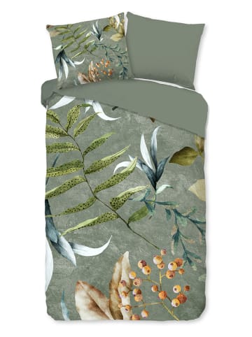 Good Morning Komplet pościeli renforcé "Janika" w kolorze oliwkowym