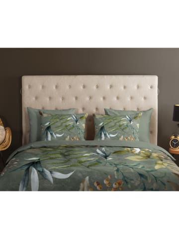 Good Morning Renforcé beddengoedset "Janika" loijfgroen